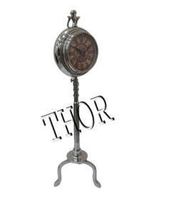 Reloj de escritorio Digital moderno, Base de acero y diseño de trípode pulido cromado, reloj de mesa decorativo para el hogar y la Oficina, Material de Metal - Product Image 4