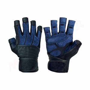 Guantes de entrenamiento de material PU con muñequera para entrenamiento de gimnasia de levantamiento de pesas - Product Image 5