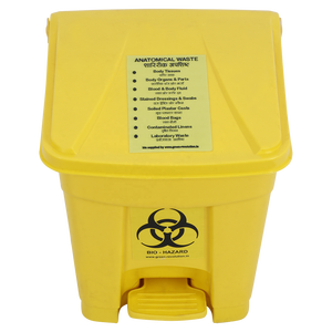 Blue Rectangular Plastic Bio-Hazard Waste Bin with Foot Pedal for Medical use - Product Image 4
