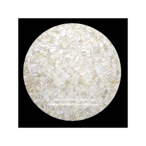 Table basse en nacre blanche perle, coquille de mer Antique, 1 pièce - Product Image 1