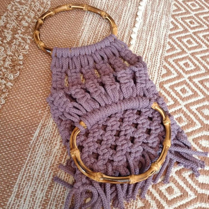<b>Cheap</b> Price Fashion Design Custom Bohemian Beach Handbag Macrame Bag Knitting Daily Macrame Handbags - Product Image 2