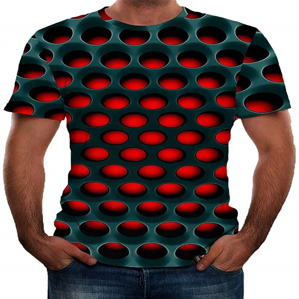 T-shirt à manches courtes imprimé 3D pour homme, à col rond, solide, du Bangladesh, vente en gros,