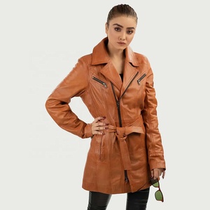 PIHA SPORTS <b>Classic</b> Women's Genuine Sheep Leather Motorcycle Jacket-Windproof & Quick Dry Winter - Product Image 1