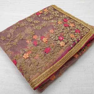 Sari en coton lin et soie Banarasi attrayant et tendance, pièce de chemisier, vêtements de fête de mariage pour femmes indiennes, prix de gros bas - Product Image 5