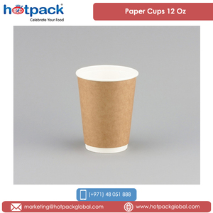 Tazas de papel Kraft de doble pared, uso de té y café caliente, calidad reciclable, 12 Oz de capacidad, de UAE - Product Image 2
