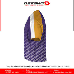 Vente en gros Vêtements de sport unisexes en polyester Maillots et shorts réversibles personnalisés avec col polo Design imprimé pour la crosse - Product Image 4