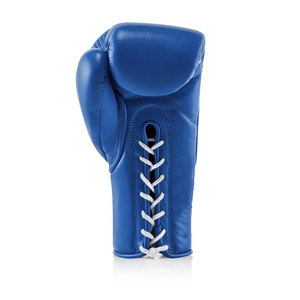 ถุงมือต่อสู้แบบมืออาชีพสีน้ำเงินวัสดุทำจากหนัง - Product Image 2