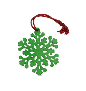 WOOD SNOWFALE METAL HANGING ORNAMENT HIGH QUALITY WOODEN CHRISTMAS <b>TREE</b> DECORATION SNOWFLAKE - Product Image 1