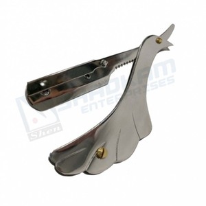 มีดโกนแนววินเทจสำหรับผู้ชาย,มีดโกนทำจากสเตนเลสสตีลมีขอบตรง - Product Image 1