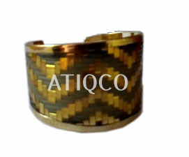 Atiqco Women's Classic Ball Shape Antique Gold Plated <b>Copper</b> Alloy Cuff <b>Bangles</b>-Wholesale Export From Uttar Pradesh India - Product Image 4