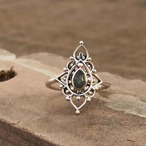 Anillo de Labradorita Natural, Joyería de Plata de Ley 925 con Piedras Preciosas, Diseño Clásico Más Vendido, Nueva Llegada - Product Image 2