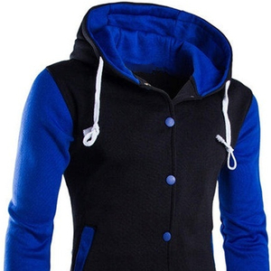 Sudadera con capucha Slimfit de doble tono azul real, diseño personalizado, nuevo estilo 2022 para hombre - Product Image 3
