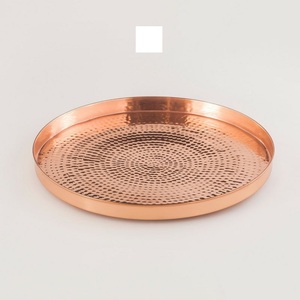 Offre Spéciale Coloré Empilable Plateau Rond En Métal Anti-dérapant Bar Servant des Plateaux En Étain Pour La Décoration - Product Image 5