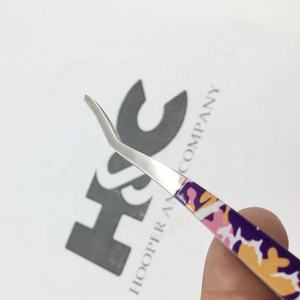 Nouvelle pince à épiler papier conception pointe argentée en acier inoxydable Logo personnalisé applicateur de cils applicateur de cils durable minkl - Product Image 1