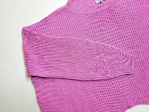 Pull-over en maille à manches longues pour femme, col rond, léger et décontracté, en polyester/coton, marque Brand Labels, Bangladesh - Product Image 5