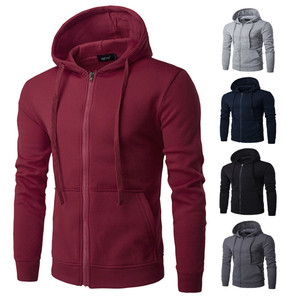 Sudadera con capucha de algodón y LICRA para hombre, prenda deportiva masculina de manga larga con dobladillo curvado y diseño liso, ideal para gimnasio, culturismo y Fitness - Product Image 2