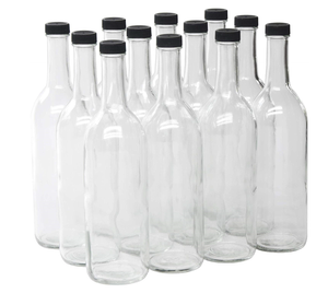 Bouteille en verre transparent pour vin de 750 ml de North Mountain Supply - Product Image 3