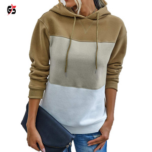 Pullover Hoodies Sweatshirts Vêtements pour femmes 100% Coton Polaire Patchwork Design - Product Image 3
