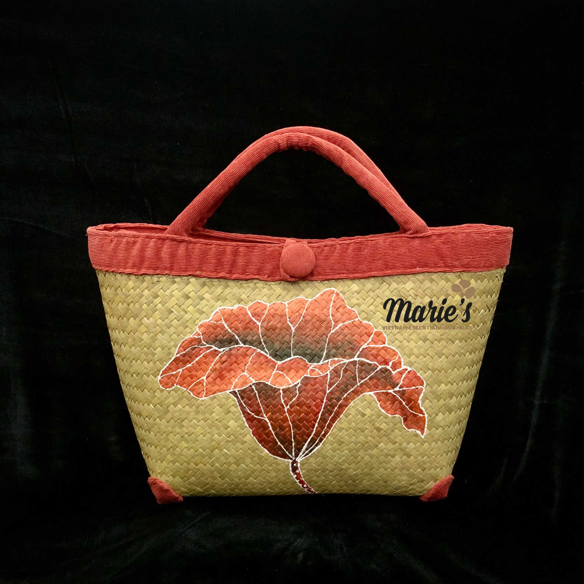 Natural color and drawing lotus leaf motif