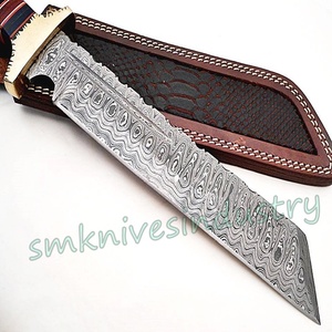 Cuchillo de Caza de 13 Pulgadas con Hoja de Damasco Hecha a Mano (OEM) (Smk1555) - Product Image 4