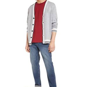 T-shirt à col rond Coupe décontractée Tissu en coton mélangé T-shirts à col côtelé - Product Image 2