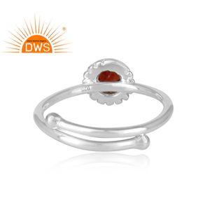 Natural <b>Garnet</b> Gemstone <b>Ring</b> Jewelry Wholesaler Solid 925 <b>Silver</b> Stackable Women's <b>Ring</b> Jewelry Manufacturer - Product Image 4