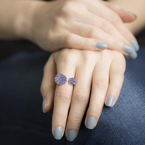 Bague en pierre d'améthyste, bijou artisanal à la mode, tendance, vente en gros, - Product Image 4