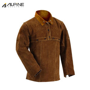 La mejor ropa de trabajo de seguridad cómoda para trabajo pesado Chaquetas de cuero de soldadura productivas Precio de fábrica Ropa de trabajo de soldadura industrial - Product Image 3