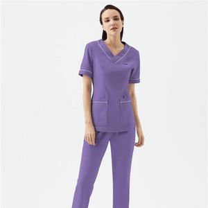 Conjunto de Tres Piezas de Secado Rápido Unisex, Uniforme Elástico de Enfermera, Trajes de Tela de Jersey, Uniforme de Doctor - Product Image 6