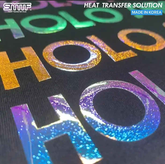 SMTF Holoshine Flex HTV Heat Transfer Vinyl for garments and easy weeding, Assorted colors made in Korea