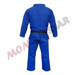 Jiu jitsu Gi kimonos 100% algodón 350 GSM 450 GSM 550 GSM chaqueta de tejido perlado 10oz 12oz ripstop/sarga pantalones de algodón logotipos personalizados - Product Image 2