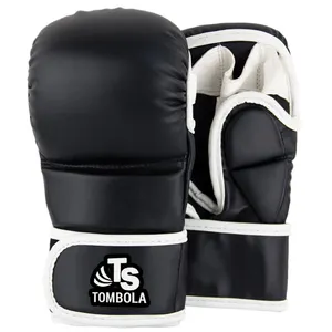 OEM New Custom made Combat Sports Pro Style Mma Gloves MuayThai Sparring Kick Boxing Customized Half Mitts Breathable Mma Gloves