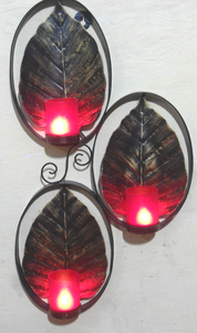 Premium Vintage Modern Fancy Luxury Hot Sale Nickel Plated Iron Material Candle Votive Wall <b>Art</b> for Home and Wedding Decoration - Product Image 2