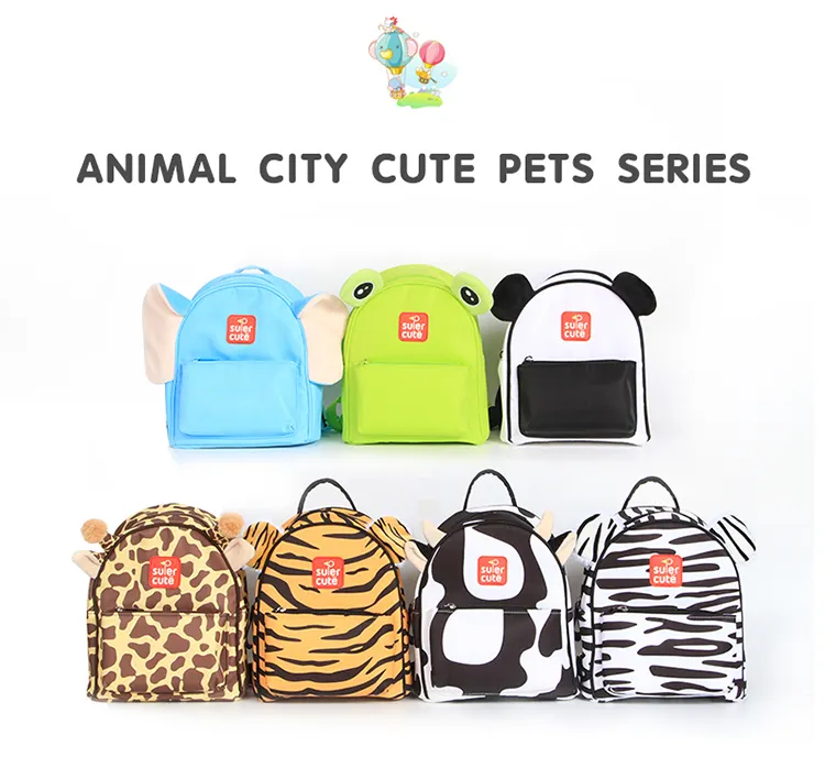 2021 hot sale  3D water proof animal city  kids backpack