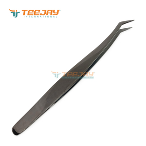 TEEJAY Plasma Black Seagull Russian Volume & Isolation Anti-Static Durable Stainless Steel Eyelash Tweezer with Simple Grip - Product Image 2
