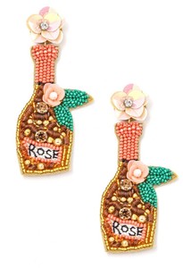Pendientes bordados con forma de botella para mujer y niña, joyería hecha a mano, joyería - Product Image 3