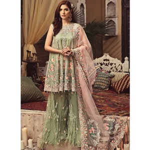 Chifoon-traje de salón de césped para fiesta de boda, traje elegante de India paquistaní, colección de eid, shalwar kameez, modelo 93, Diseño Popular - Product Image 1