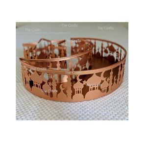 Metal Gold Color <b>Chocolates</b> Ramadan Tray Customized Size Moon And <b>Star</b> Shape Snacks Islamic Tray At Lowest Prices - Product Image 3