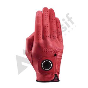 Gants de golf en cuir Cabretta véritable, toucher doux de qualité supérieure, antidérapants, respirants, fermeture auto-agrippante, logo personnalisé pour hommes, OEM - Product Image 4