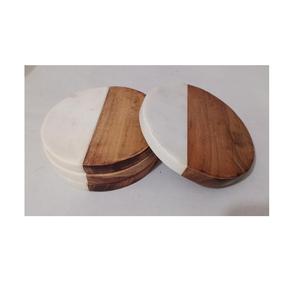 Directo de fábrica 100%, posavasos de madera y mármol de alta calidad, posavasos de mármol Natural en blanco para uso en la mesa, alfombrilla de mesa a la venta - Product Image 4