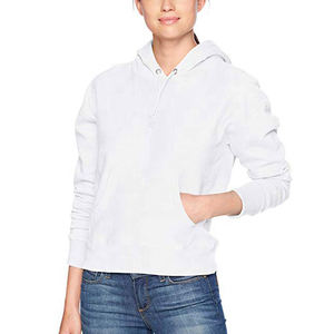 Sweat à capuche en molleton de coton respirant pour femmes pour l'hiver grande taille avec logo avant - Product Image 3