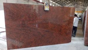 Losa grande de granito rojo multi indio, diseño moderno, superficie pulida, grado superior, USO HOTELERO - Product Image 2