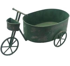 Maceta en forma de ciclo de Metal para decoración de jardín, maceta verde antioxidante para flores, el más vendido, nuevo diseño - Product Image 1