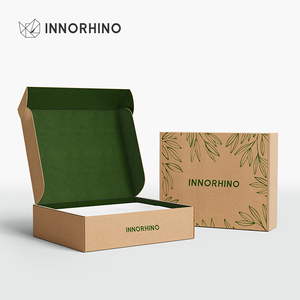 Caja De Envío Ondulada INNORHINO Ecológica Con Papel Dorado/Plateado Y Relieve - Product Image 2