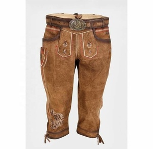 เสื้อเชิ๊ตผู้ชายแบบดั้งเดิมของเยอรมัน Oktoberfest Lederhosen กางเกงขาสั้นหนังย้อนยุคปาร์ตี้ฤดูร้อน - Product Image 1