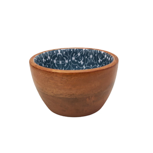 Tazón de madera con Mango de diseño natural, cuenco de resina esmaltada - Product Image 5