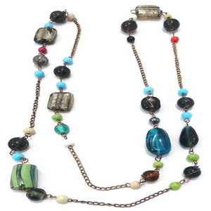 Collar de cuentas de cristal de moda india hecho a mano, Ágata para fiesta de boda, compromiso para lámpara, traje de trabajo, Jewelry-NK-8917 artificiales - Product Image 1