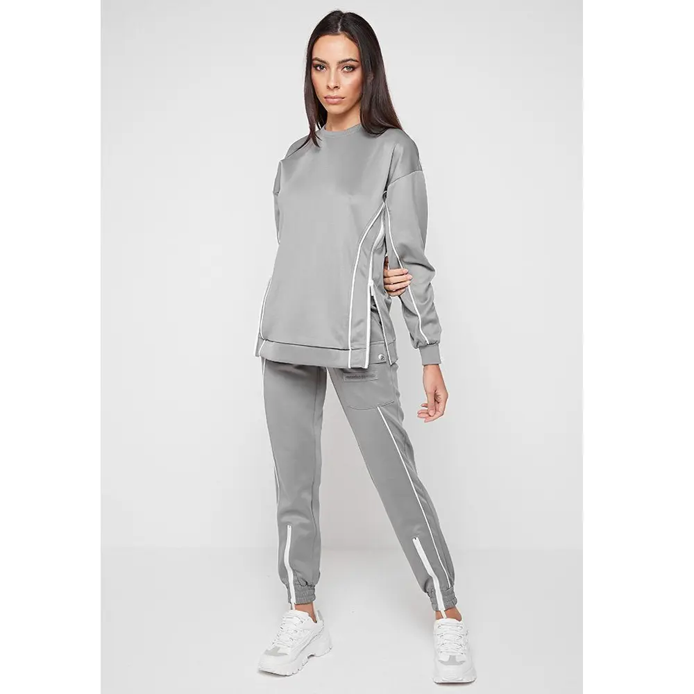 2022 New Designs Collection Women Jumpers Tracksuits Side Split Zipper Quick Dry High Quality Fit Suit For Ladies Fashion