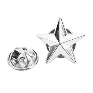 Maßge schneiderte s925 Silver Star Anstecknadeln für Anzug Männer