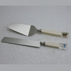 Argenterie décorative couteau à gâteau de mariage et serveur en bois et acier inoxydable pour la décoration de fête de mariage de SCI exportateur de couverts - Product Image 5
